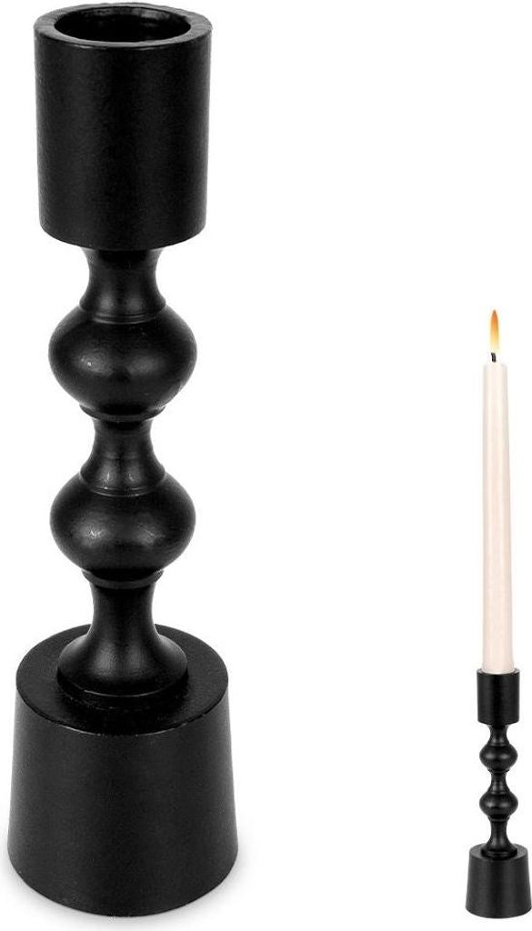 Vertikaler Kerzenständer 16cm schwarz Produktbild 