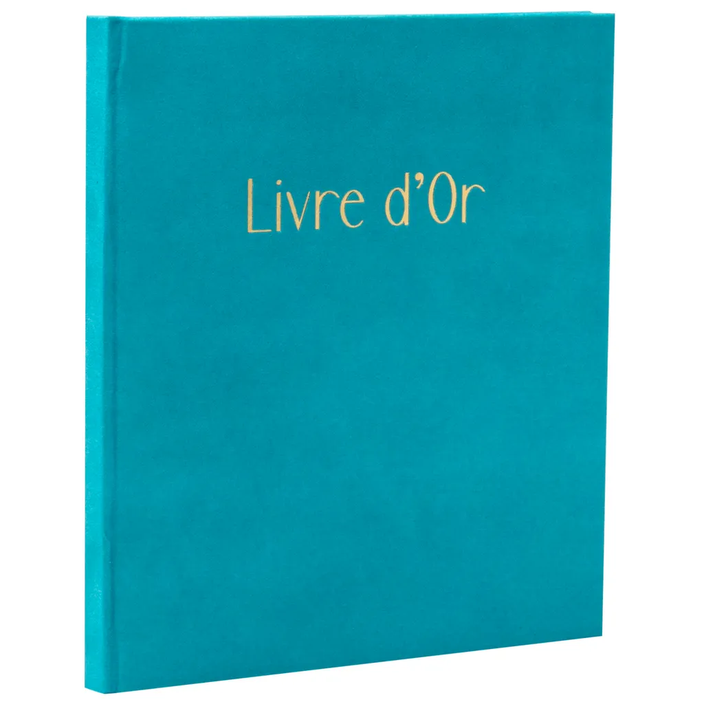 Livre d'or robuste tranche or Exacompta 389E pour messages durables - 2