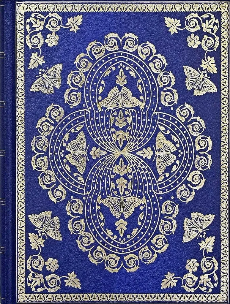 Bloc-notes cousu Papillons dorés format A5 avec couverture rigide chic
