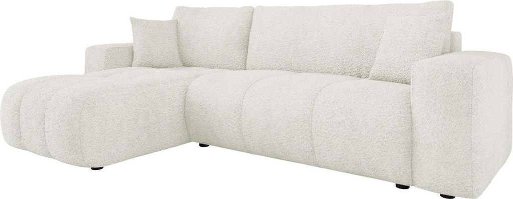 MIRJAN24 Ecksofa Furyn, Wohnzimmer Eckcouch mit Bettkasten und Schlaffunktion, L-Form, Seite Universal (Farbe: Coral 15)