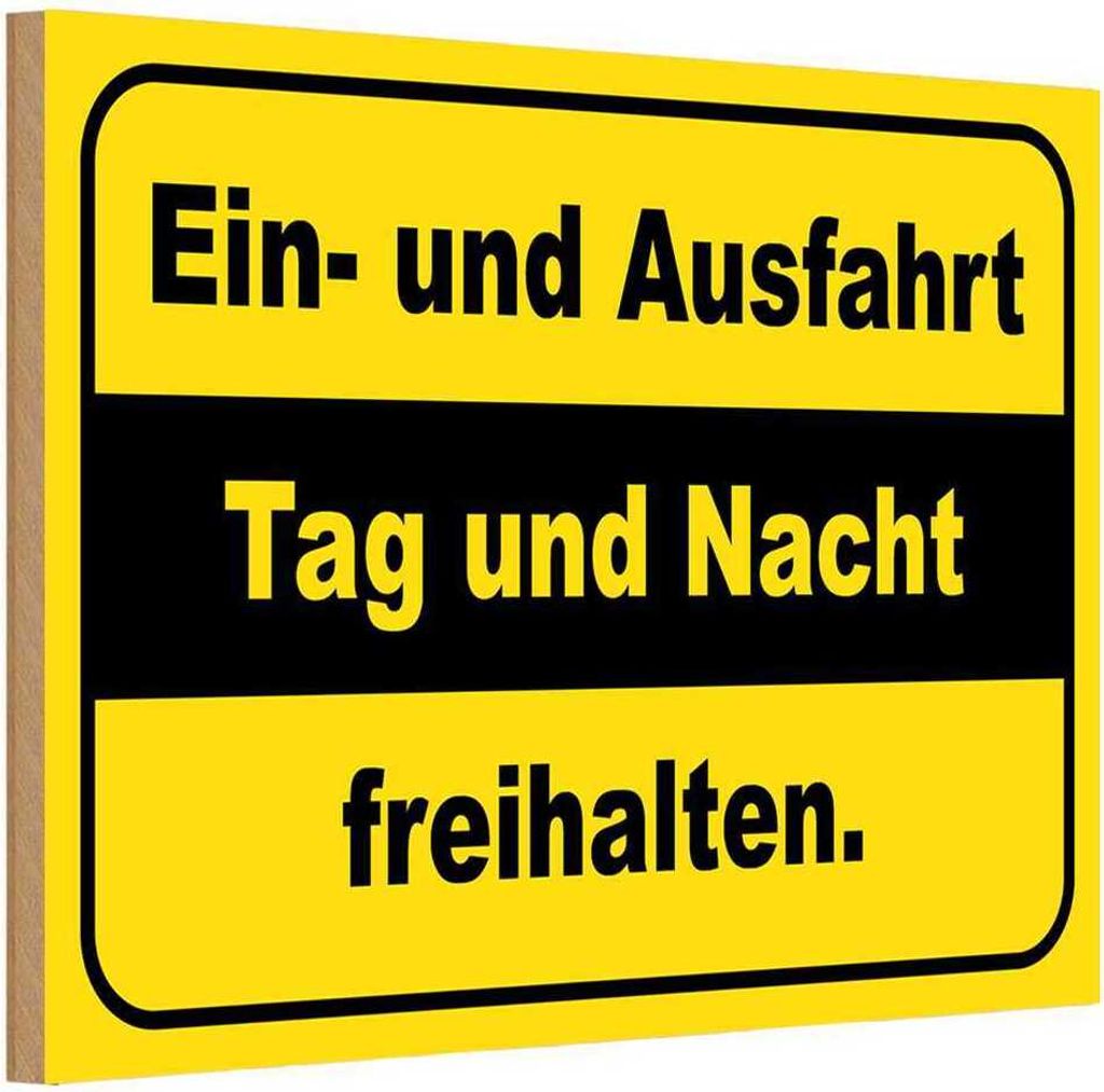 vianmo Holzschild 20x30 cm Ausfahrt Tag Nacht freihalten Dekoration