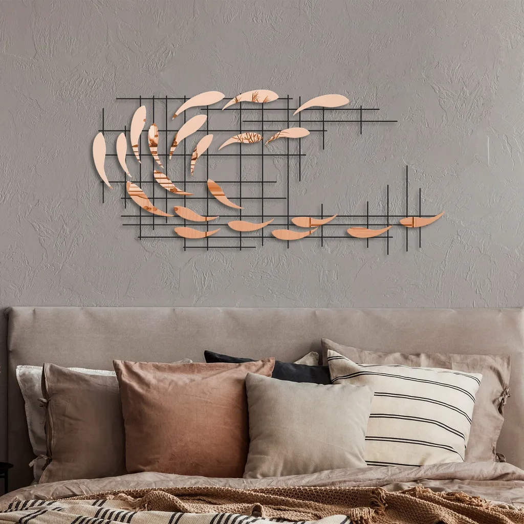 Wallity Sheen - 2 Decorazione Parete Metallo Multicolore 100x45cm - 3