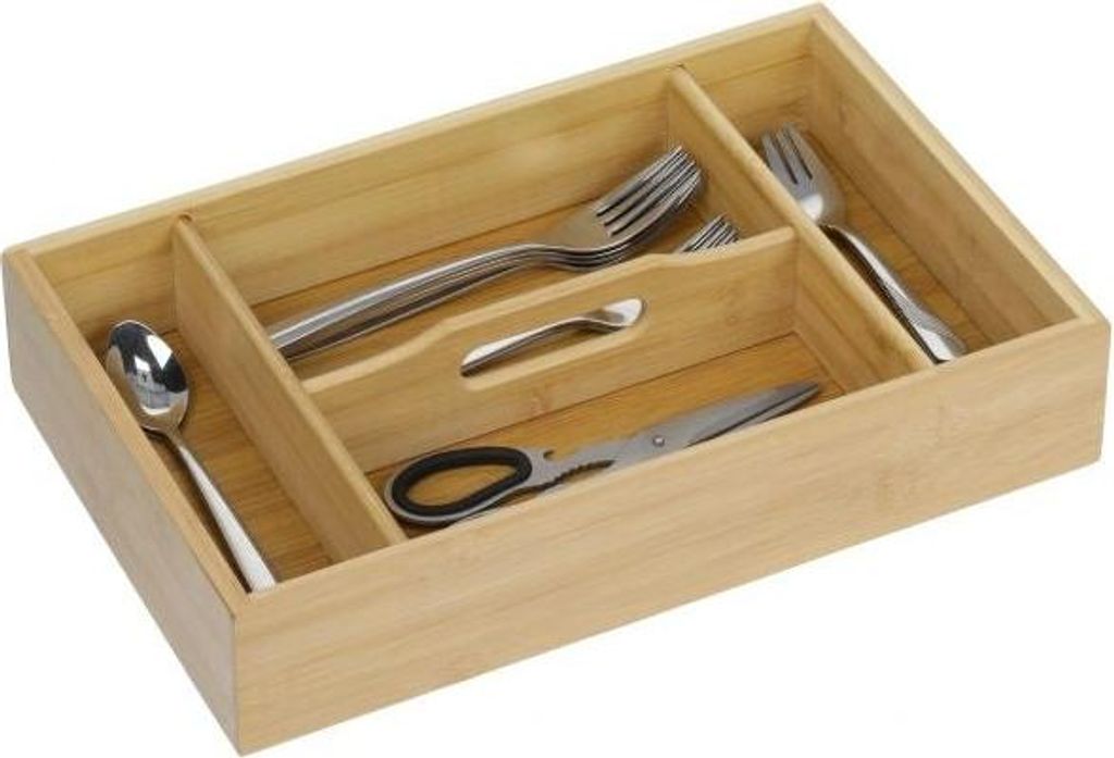 Besteckkasten aus Bambus mit Tragegriff