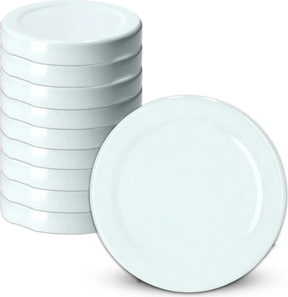 Set di 80 Barattoli con Coperchio Colore Oro con Sistema Clic Clac Adatti al Sottovuoto, capacità 106 ml
