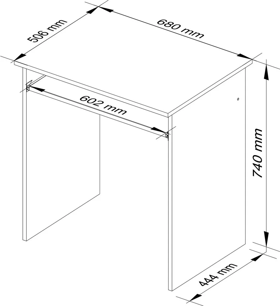 Petit bureau blanc avec tablette clavier : solution idéale petits espaces - 4