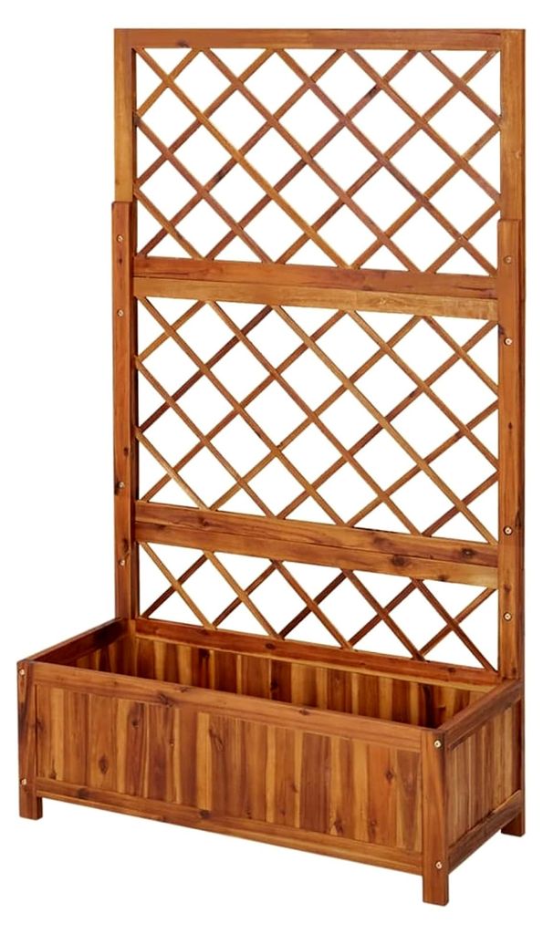 Hochbeet mit Spalier 85x38x150 cm aus Akazienholz