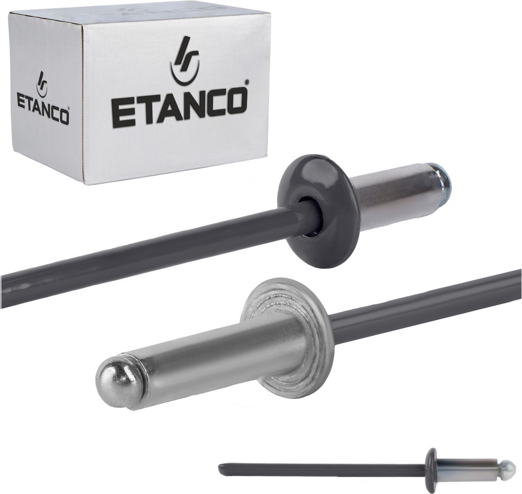 Aluminium offene Nieten 3,2x8mm RAL7016