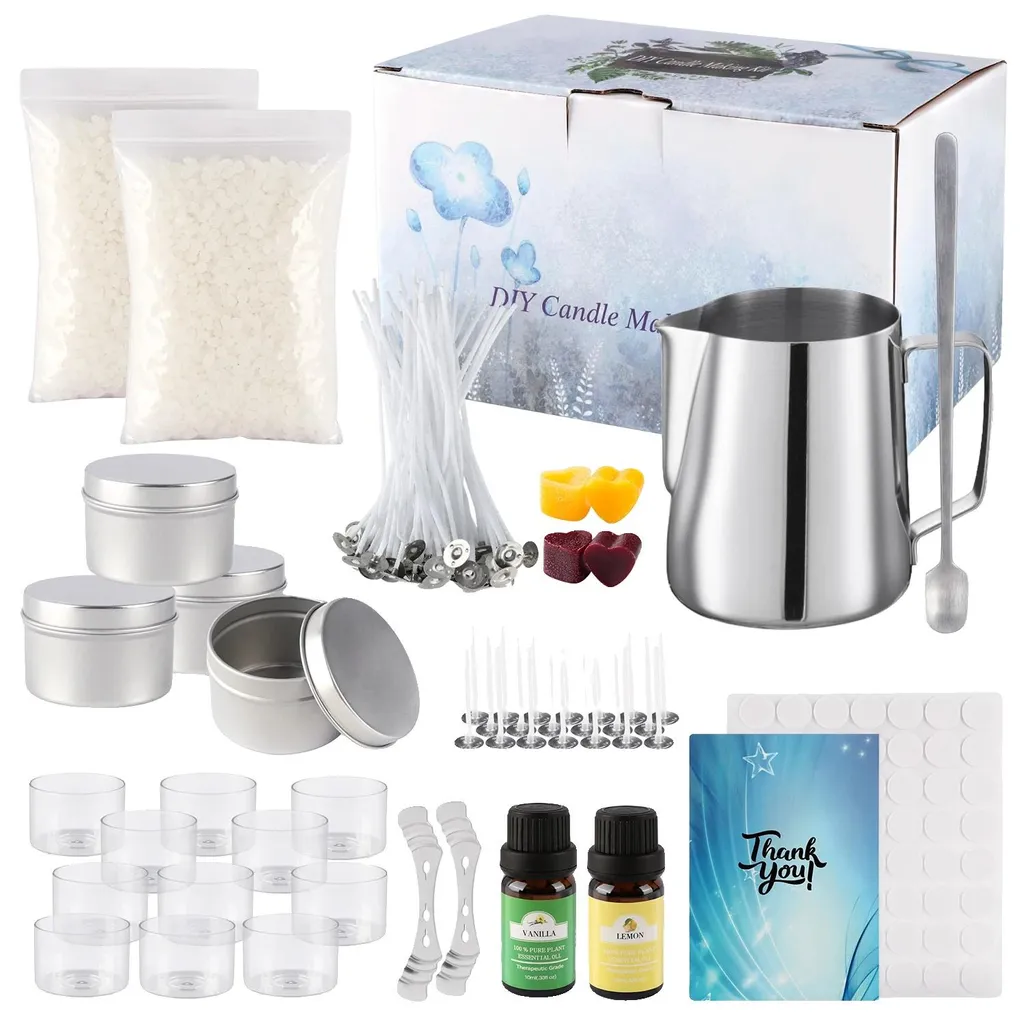 Kit fabrication bougies facile pour débutants : cire de soja sans échec