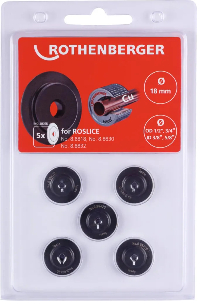 Molette de rechange ROSLICE 18mm ROTHENBERGER, lot 5 pièces - 088842D