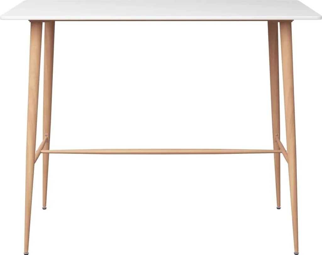 Table de Bar Blanche 120x60cm Robuste - Design Moderne Haute Qualité - 2