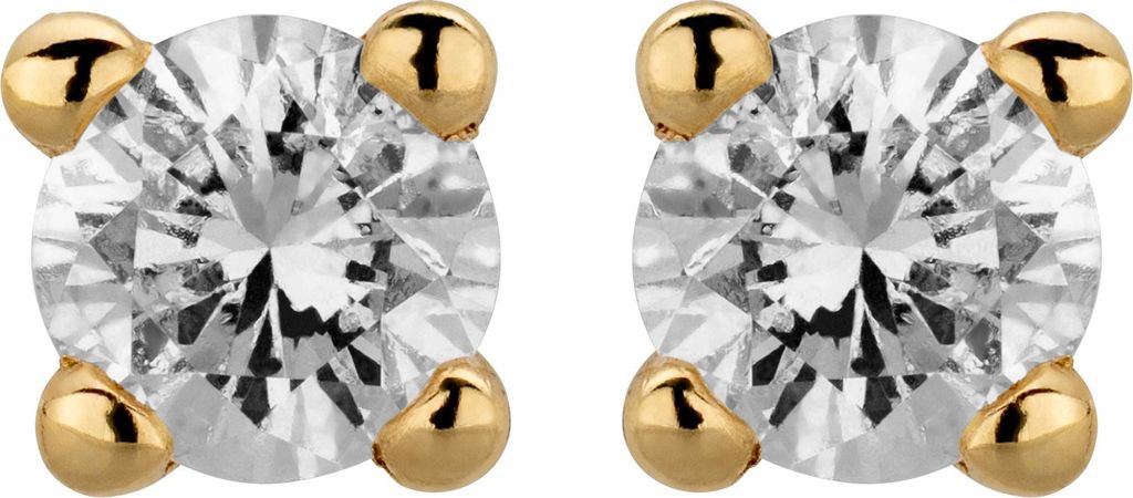 Orolino Ohrstecker 585/- Gold 1,1cm gelb Brillant weiß 067320158-1