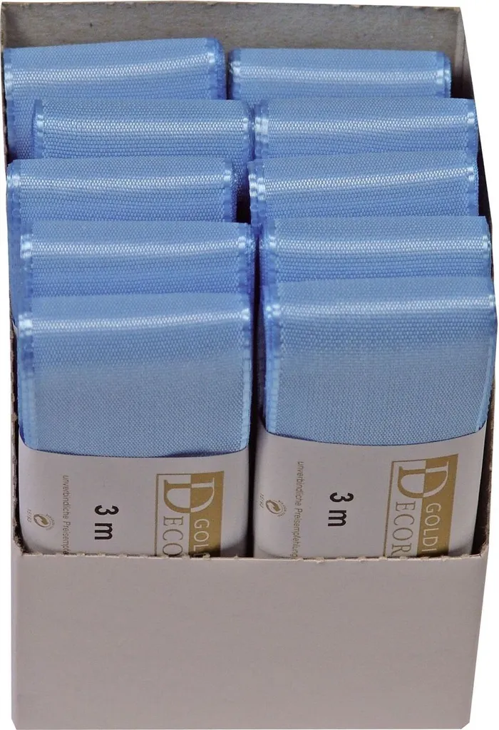 Ruban Taffetas Bleu Clair 40mmx3m - Pour Déco de Fête Élégante