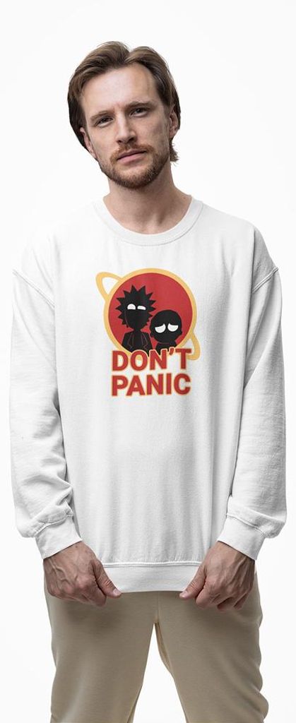 D&B Design Uni Pullover SWMO00048 Rick And Morty Weiß-Größe 3XL
