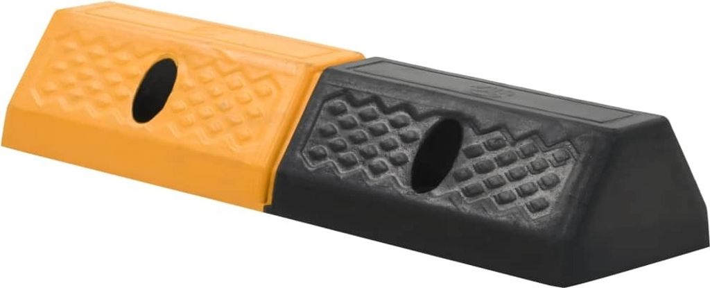 vidaXL Progi parkingowe 2 sztuki gumowe 49 x 15 x 9 cm Zdjęcie produktu 