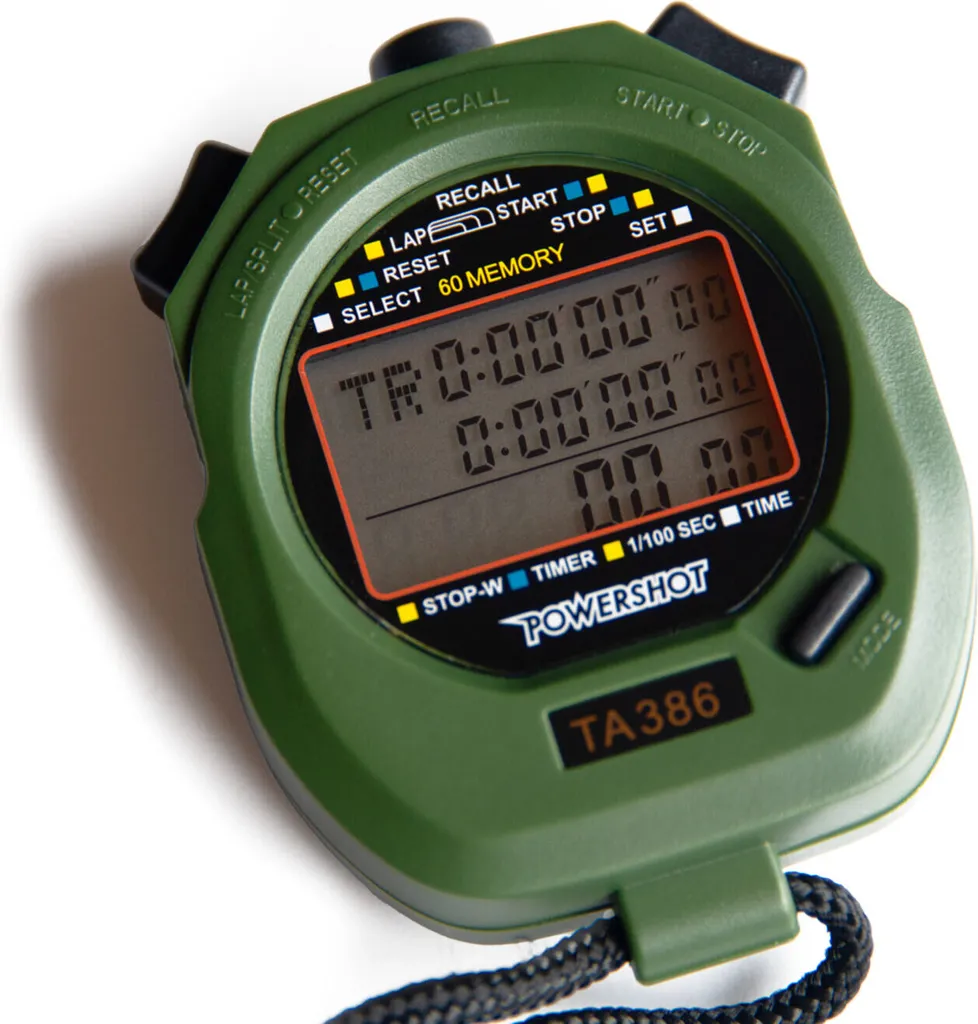 Lot de 24 chronomètres sportifs avec 60 mémoires et sac de transport