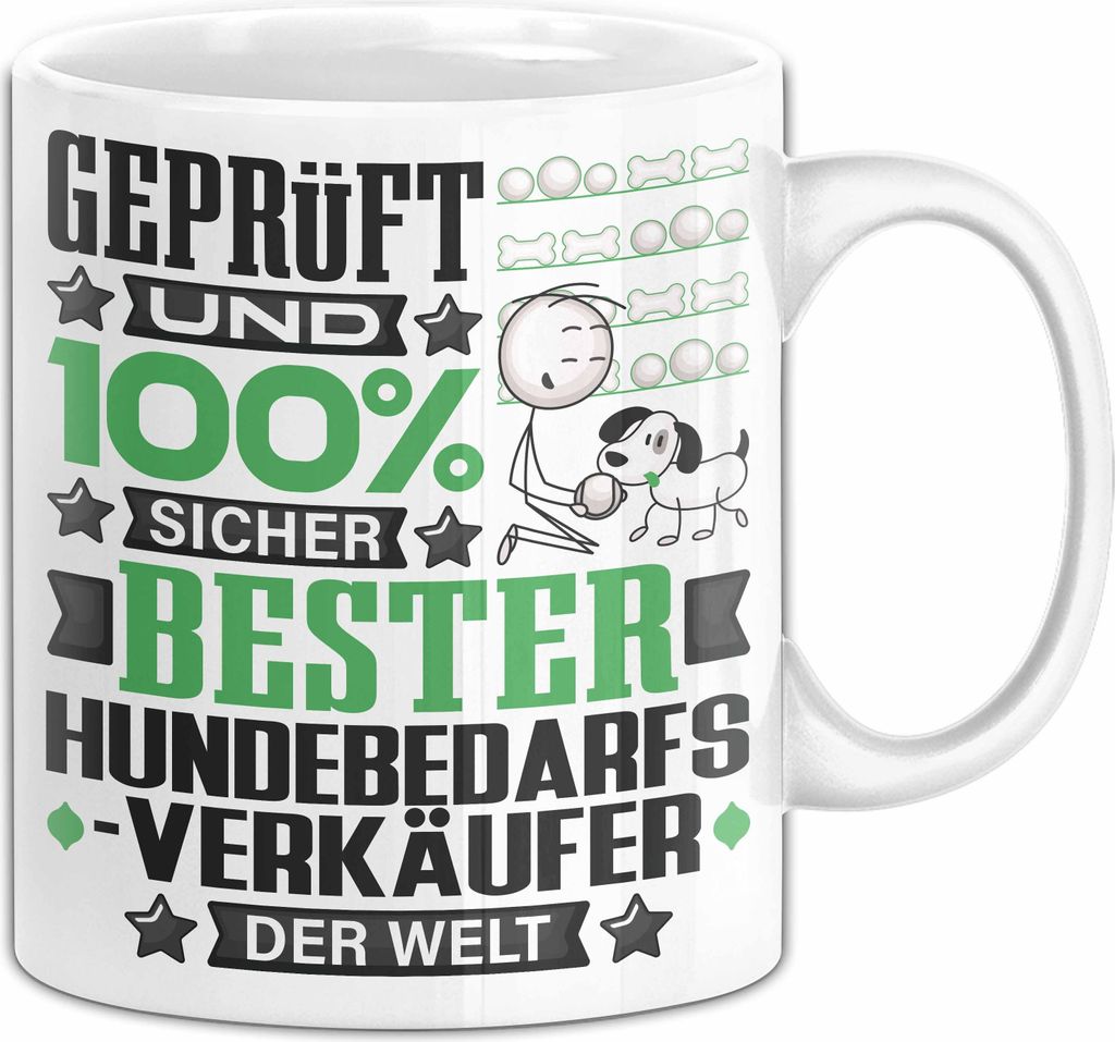 Hundebedarfsverkäufer Geschenk Lustiger Spruch für Hundebedarfsverkäufer Geschenkidee Bester Hundebedarfsverkäufer Der Welt (Weiß)