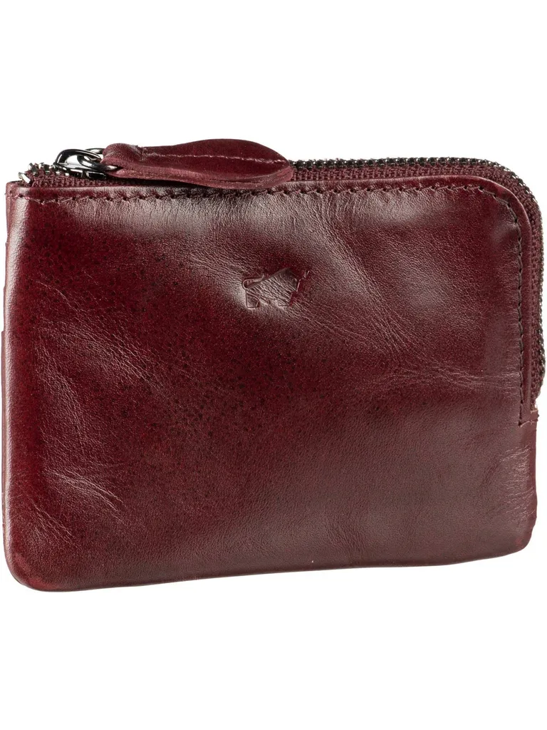Étui Cuir Arezzo RFID Rosso : Sécurité et Style Mini Wallet 3 Chaines - 7
