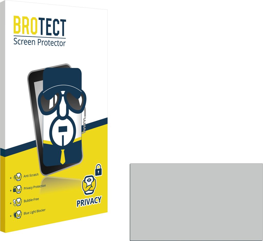BROTECT Sichtschutzfolie für Tablets mit 25.7 cm (10.1 Zoll) Displays 221 x 130 mm Anti-Spy Privacy Sichtschutz Blickschutz Folie Blaulicht-Schutz