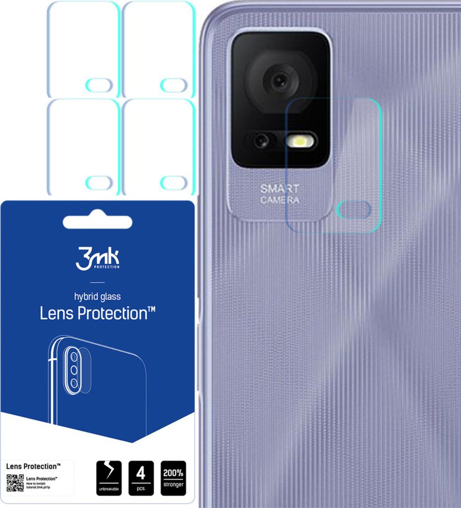 3mk Hybridglas Lens Protection fr TCL 405 Kamera Objektiv Kameralinse 0,16mm 6H (4 Stck)