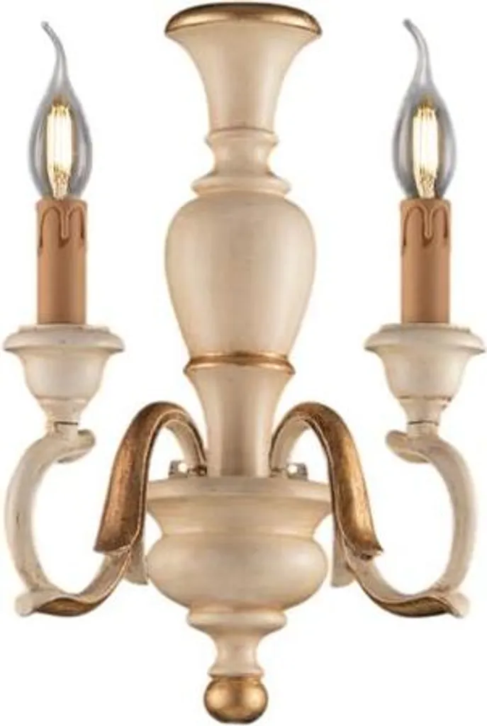 Applique de Salon Chic Fiorenza Ivoire et Or pour Déco Traditionnelle