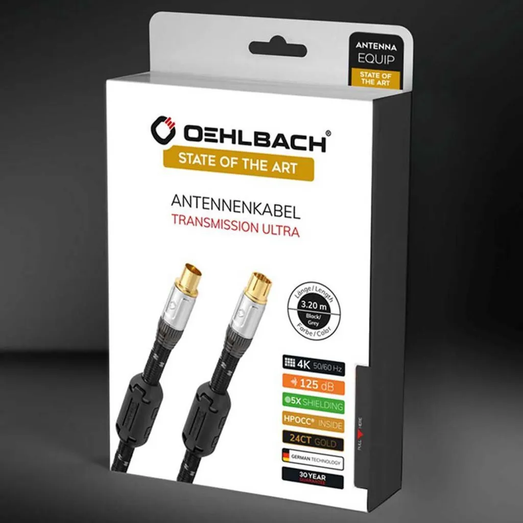 Rallonge antenne Oehlbach XXL Transmission Ultra pour TV UHD et décodeurs