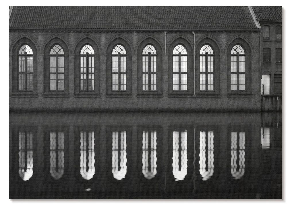 POSTER - 84x59 cm (A1) - Soft Structure - Symmetrie, Spiegelung, architektonische Eleganz, Harmonie - Wandbild für Wohnzimmer Schlafzimmer & Flur,...