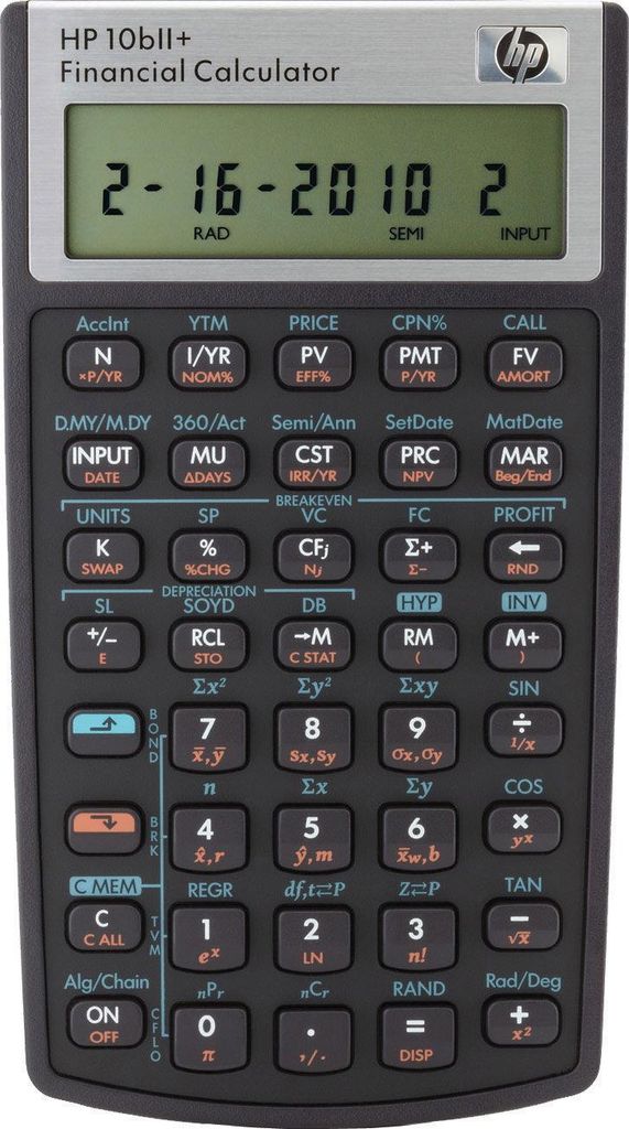 HP 10bII+, Tasche, Finanzrechner, 1 Zeilen, Schwarz Produktbild 