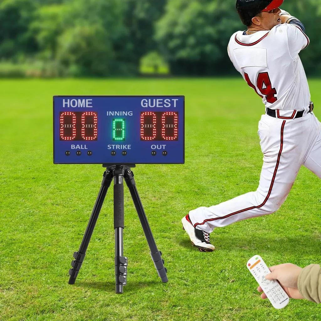 Tableau d'affichage LED Baseball à 5 chiffres avec télécommande sans fil