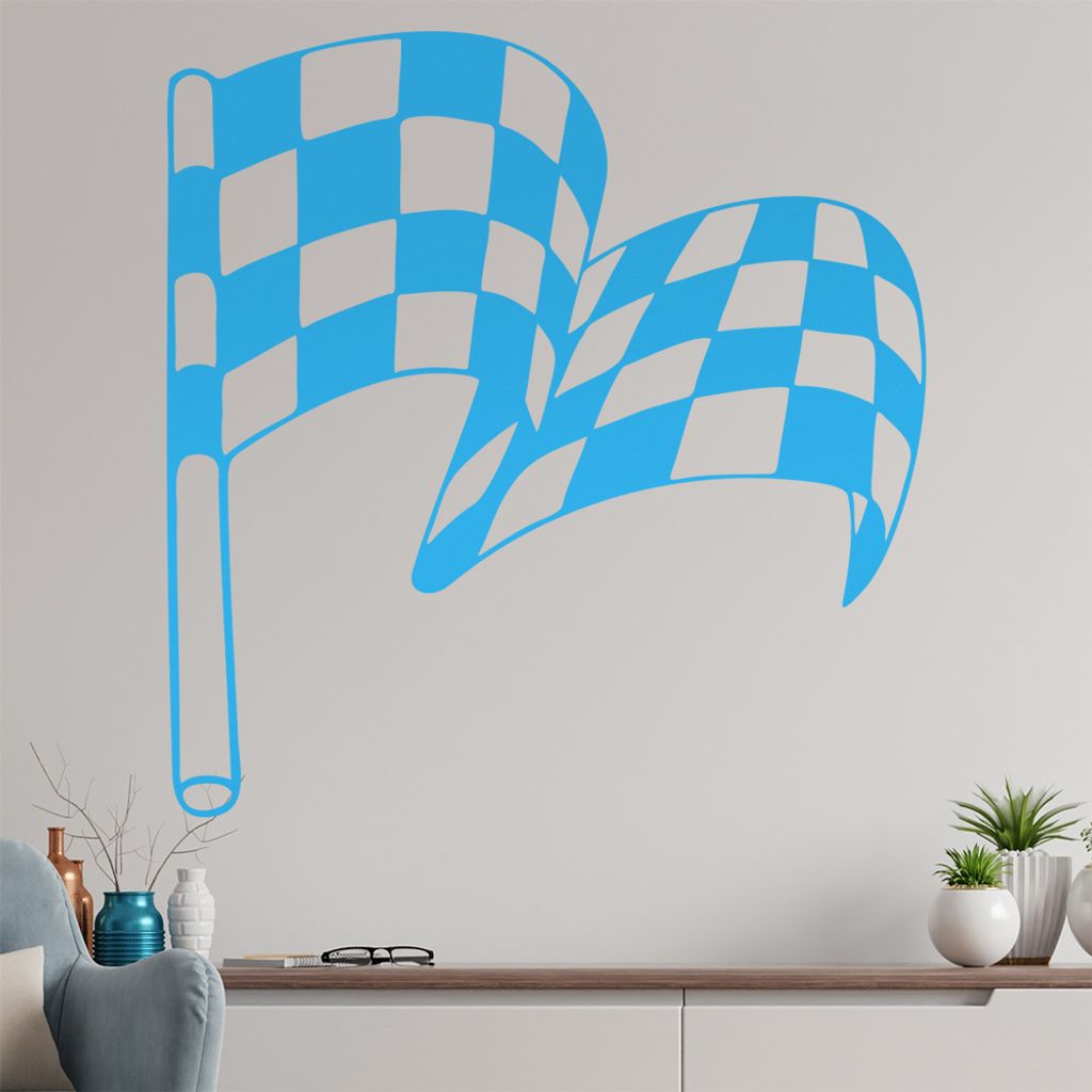 Ziel Fahne wehend Wandtattoo in 6 Größen - Wandaufkleber Wall Sticker - Dekoration, Küche, Wohnzimmer, Schlafzimmer, Badezimmer