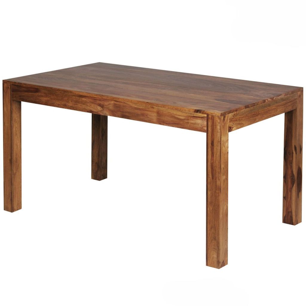 Esszimmertisch MUMBAI 140x80x76 cm Sheesham Massivholz Esstisch Zeitlos, Küchentisch Rechteckig, Holztisch Esszimmer Schlicht, Großer Speisetisch...