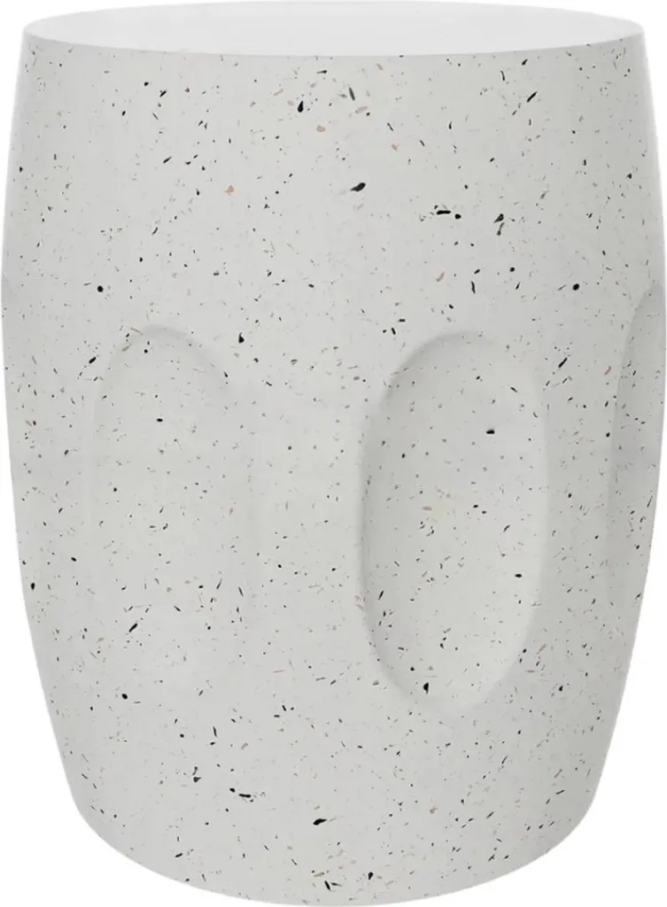 Table en béton léger Opulence, meuble artisanal effet terrazzo