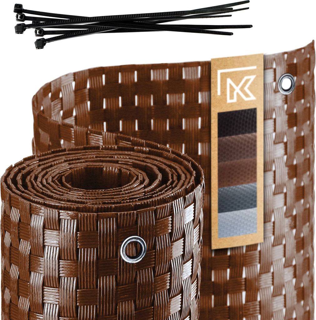 KADAX Balkonabdeckung Technorattan Balkonmatte 1x4m