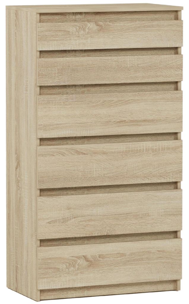 Kommode - Eiche Sonoma - 70 x 40 x 128 cm - Modern R-6