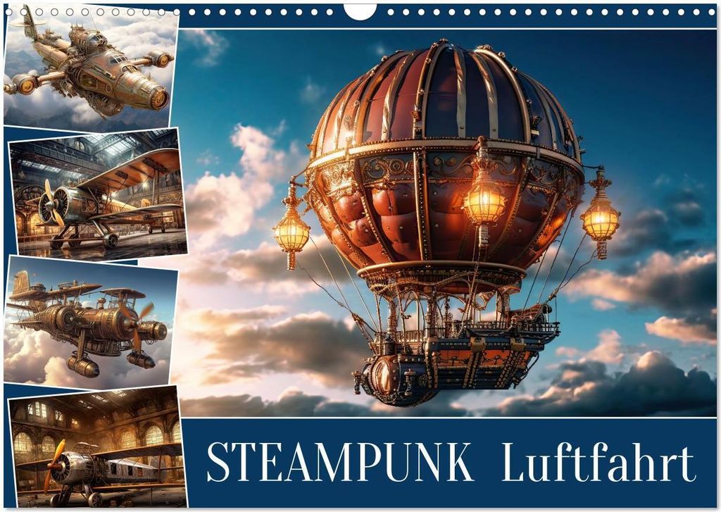 Steampunk Luftfahrt (Wandkalender 2026 DIN A3 quer), CALVENDO Monatskalender