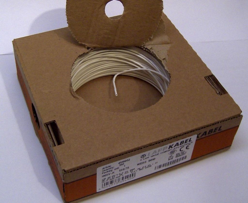LAPP 4510051 Litze H05V-K 1 x 0.50 mm² Weiß 100 m (4510051)