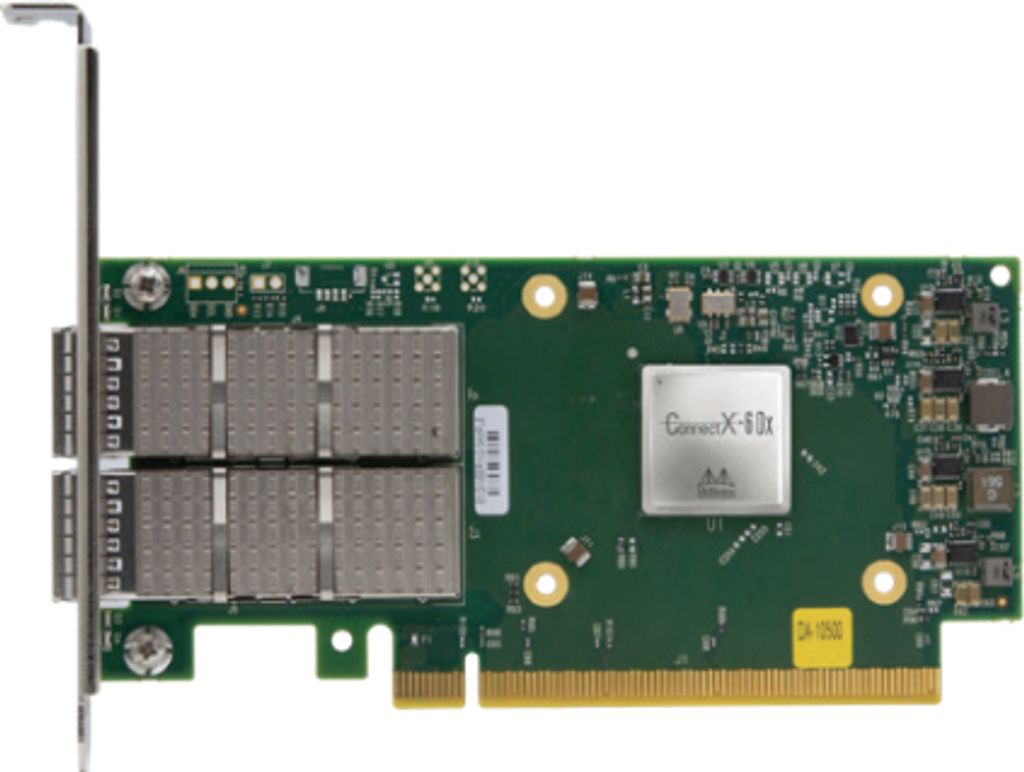 Mellanox Technologies ConnectX -6 Dx - Eingebaut - Verkabelt - PCI Express - Ethernet / Fiber - 100000 Mbit/s - Mehrfarben