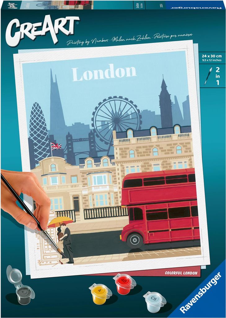 Ravensburger CreArt - Malen nach Zahlen 23525 - Colorful London - ab 12 Jahren