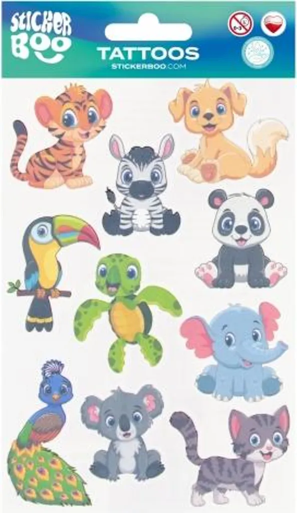 Tatouage animaux 10x18 cm : look éphémère sans douleur ni regret