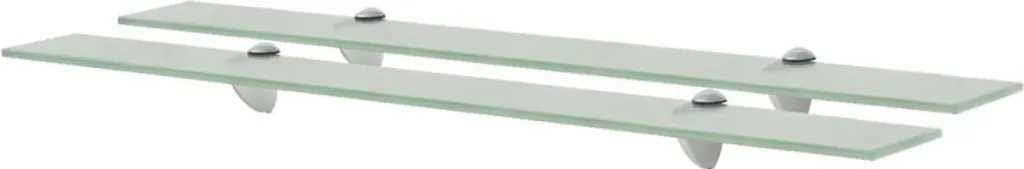 Mensola Galleggiante Vetro Temperato 80x20 cm 8mm - Set 2 pz Living Store