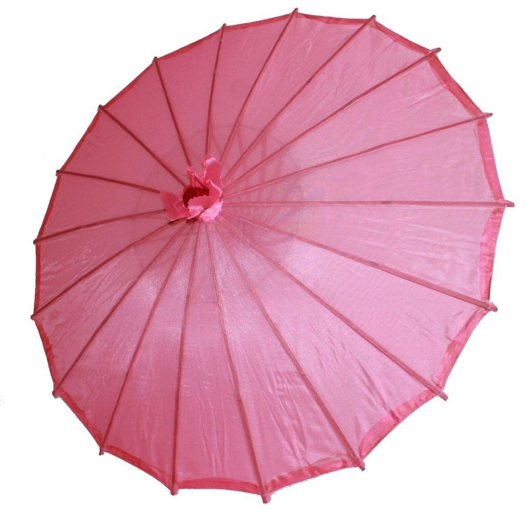 Deko Schirm klein 077 aus Kunstfaser wasserfest pink Bambus Produktbild 