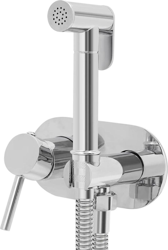 Hand Bidet Sprayer - Hochdruck WC Dusche - Handbrause für Toilette und Haustiere - Wandmontage - Wasser sparend - Edelstahl Silber