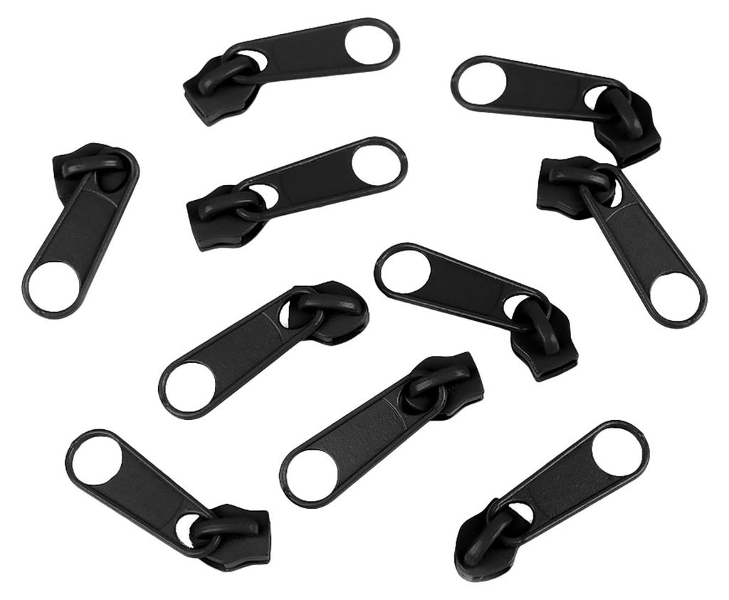 10 Reißverschluss Zipper für Endlosreißverschluss, 3mm, schwarz