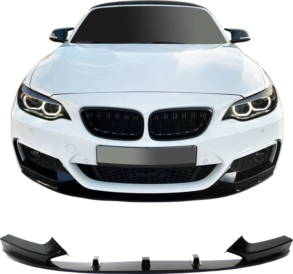 Spoiler BMW F22 F23 noir brillant - Bavette de protection look M-Performance