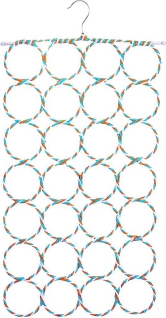 Schal-Organizer, Ring, Schal-Aufhänger, Kleiderschrank-Zubehör, Schalhalter mit 28 Schlaufen, Hänge-Organizer für Krawatte, Schal, Gürtel, Mü...