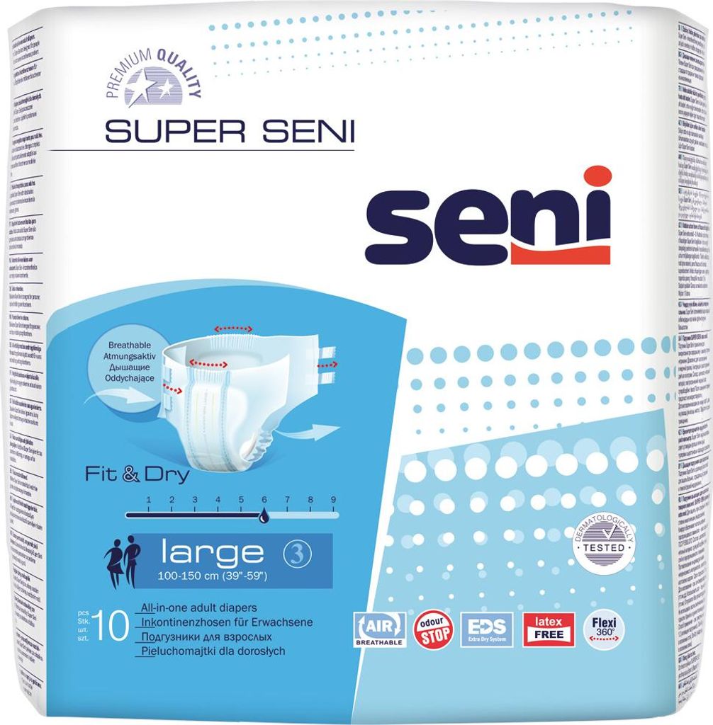 Seni Super slip per incontinenza L 10 pz Immagine del prodotto 