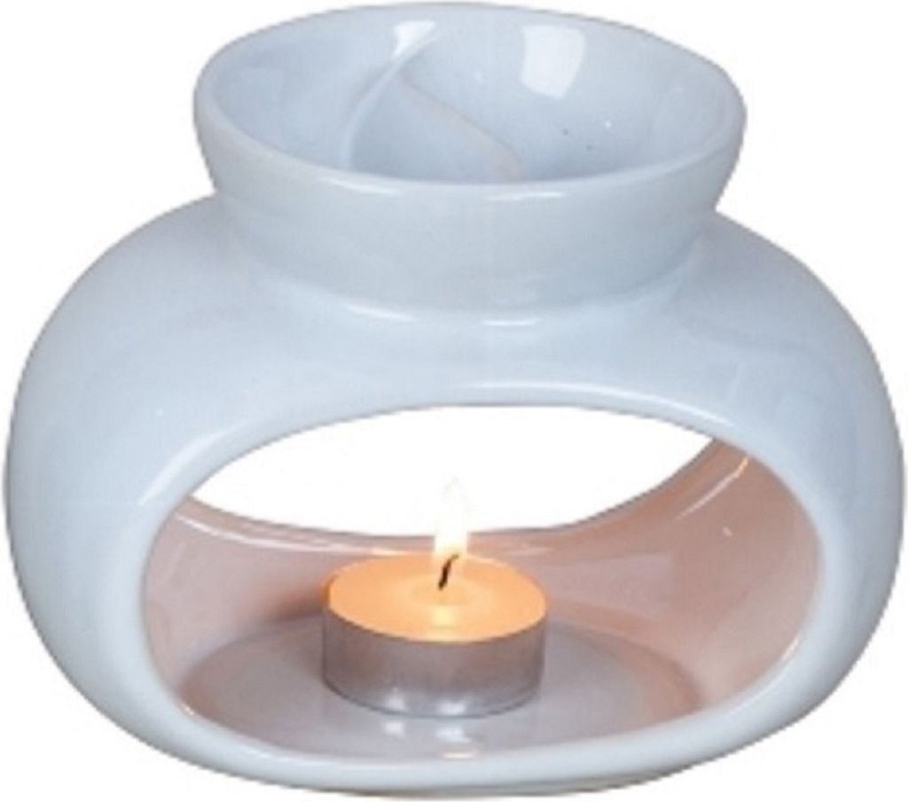 Duftlampe Ring mit geteilter Duftschale weiß
