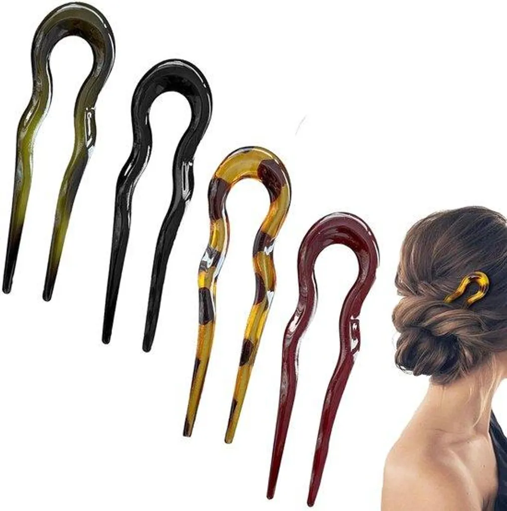 Barrettes à cheveux anti-casse en acétate, lot de 12 pinces lisses