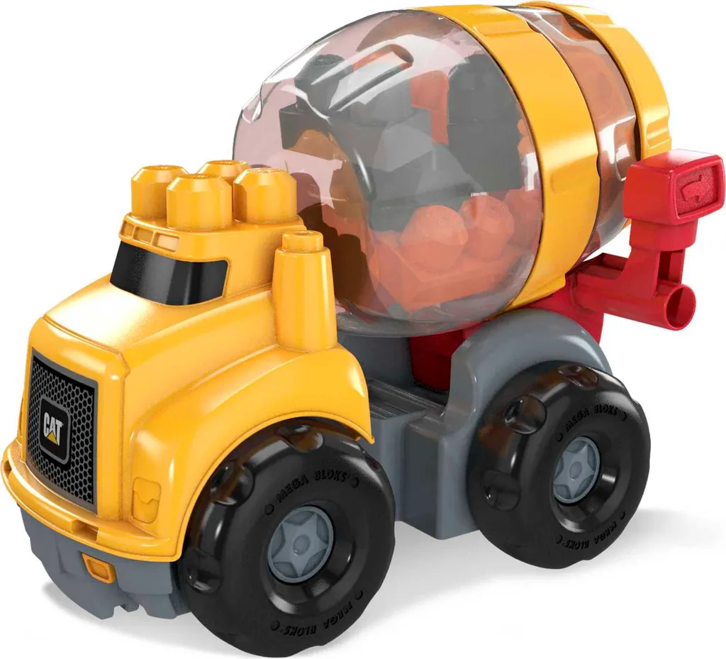 Bétonnière Mega Bloks CAT rotative avec 9 gros blocs de construction - 5