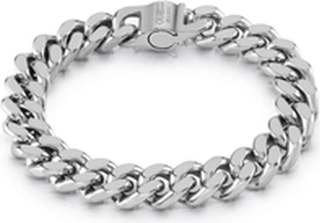 Guess Bracciale Catena Uomo JUMB01350JWSTS Acciaio Silver Hype