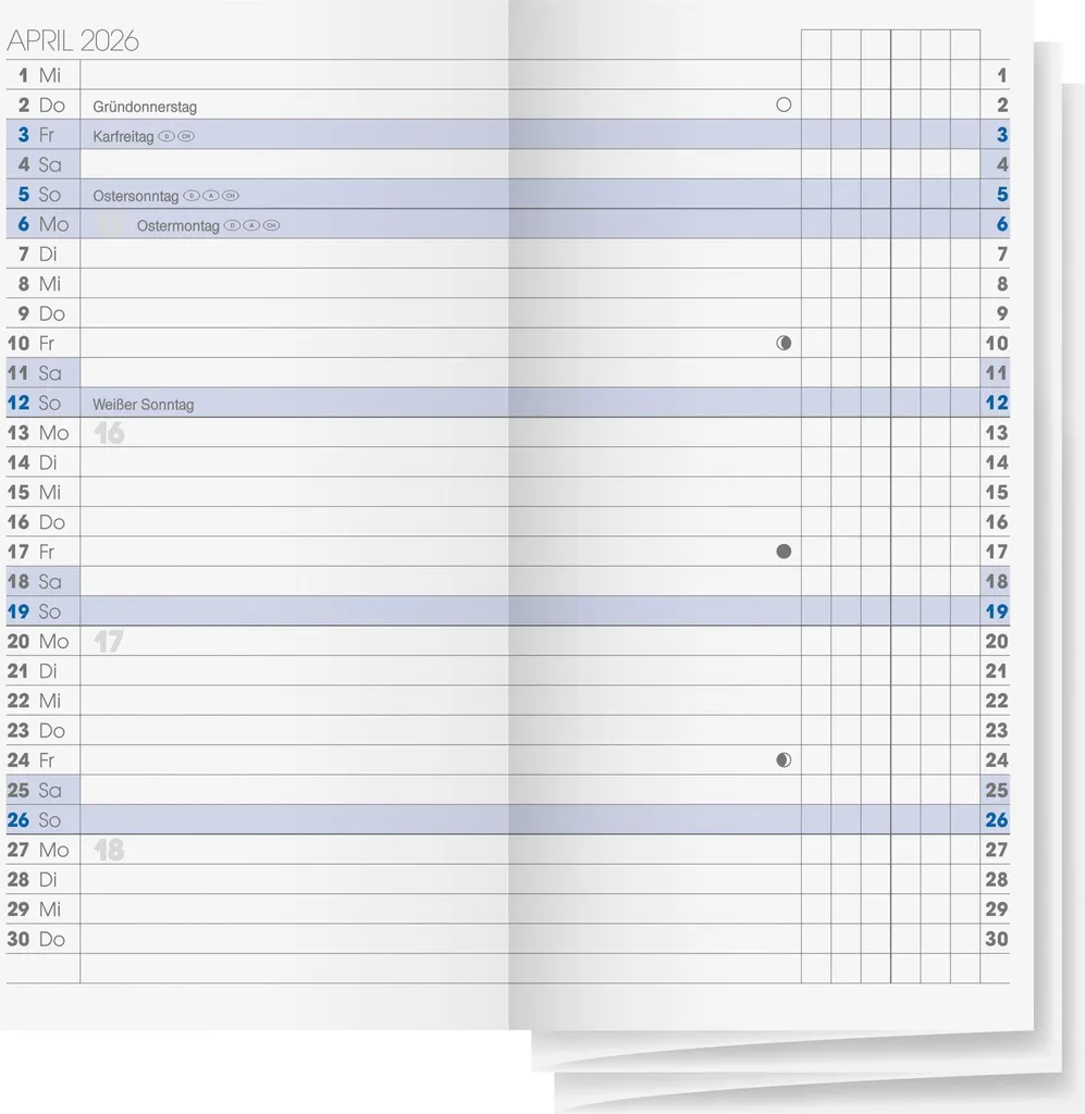 Ne perdez plus vos notes avec le calendrier BRUNNEN 1074000006 8x15cm